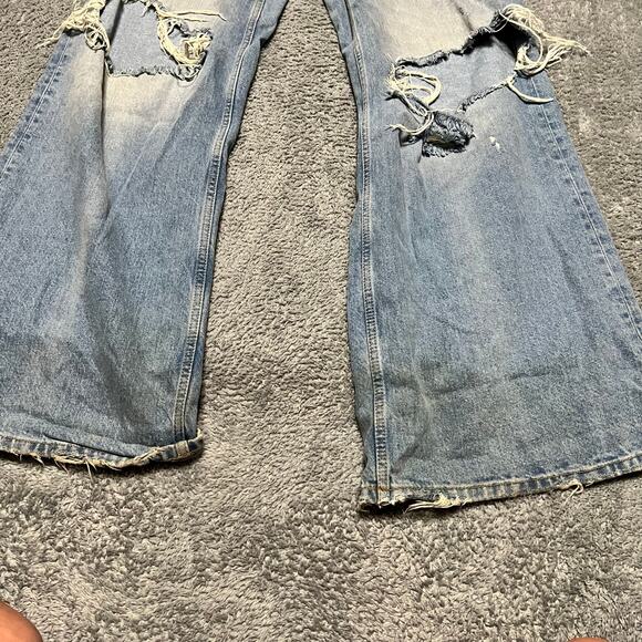 BDG Urban Outfitters Jeans Womens 27 Baggy Wide Leg Skater Barrel Blue ** - Picture 6 of 12